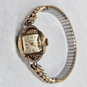 Vintage Benrus Swiss Women's Gold-Tone Watch Stretch Band Analog Display Quartz
